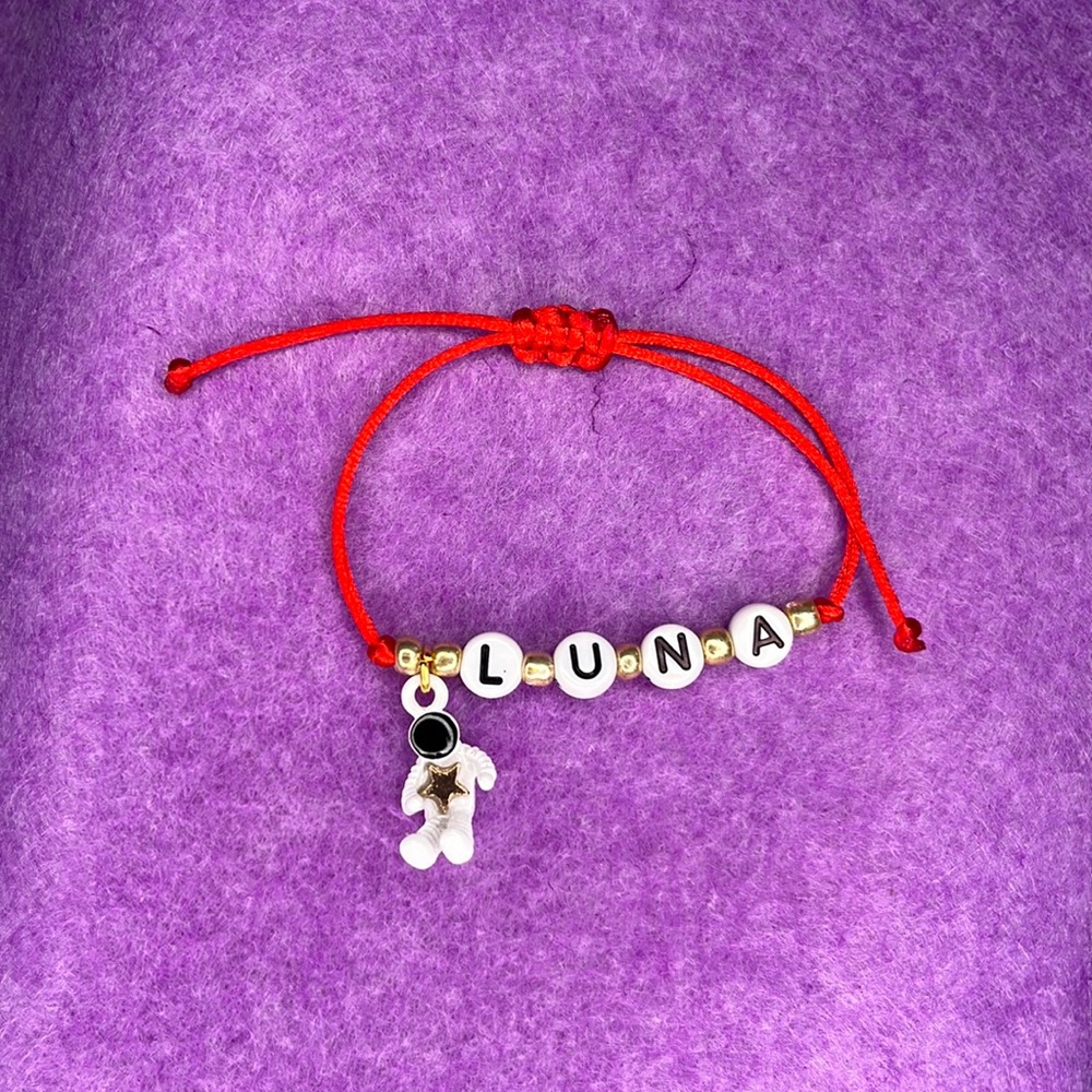 Red Handmade Adjustable String Bracelet